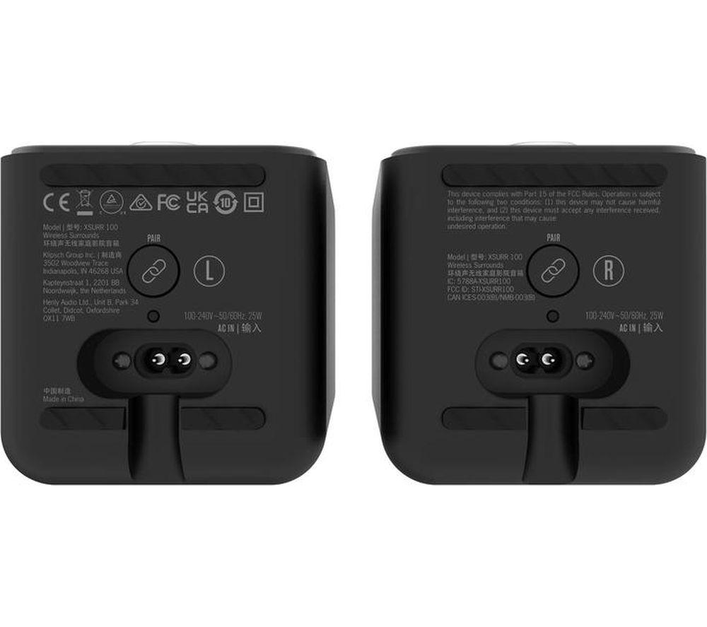 KLIPSCH Flexus Surr 100 Wireless Speakers - Ebony Vinyl image number 3 of 5