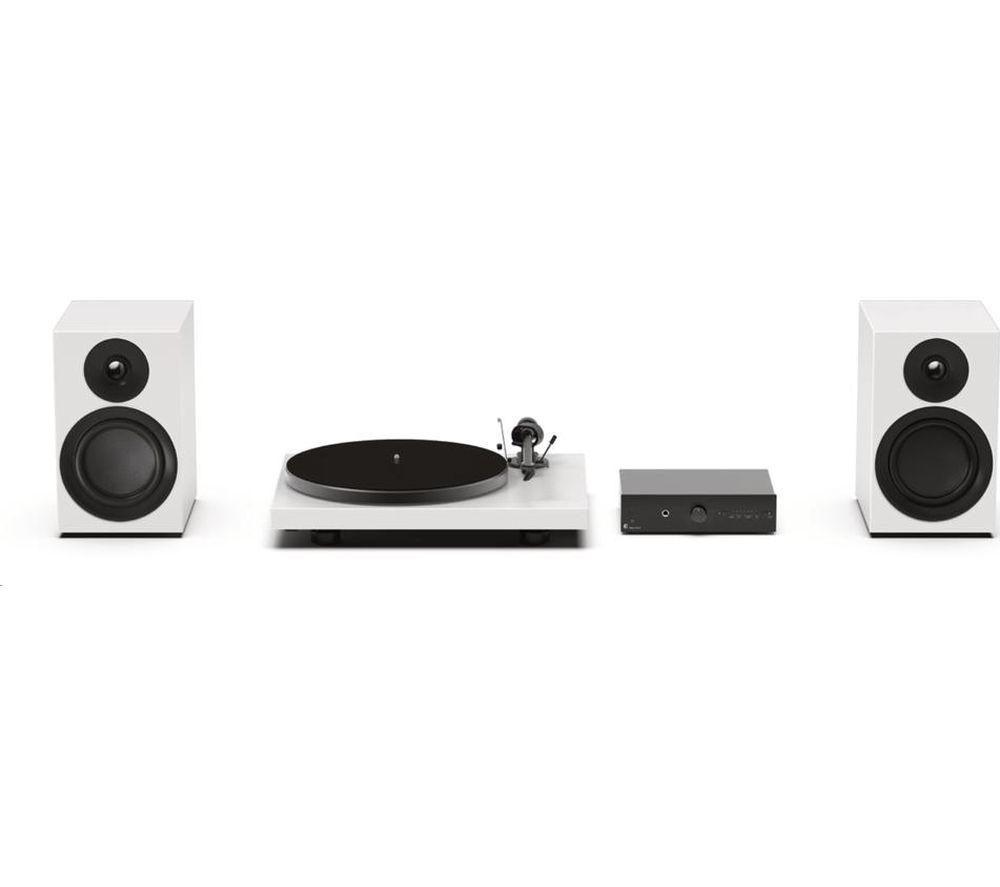 PRO-JECT Colourful Audio Belt Drive Turntable, Stereo Box and Speaker System - Satin White image number 5 of 5