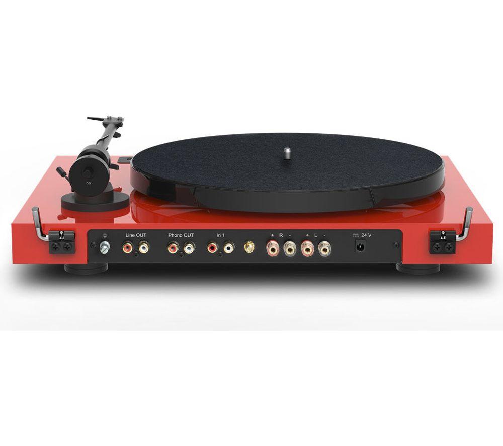 PRO-JECT Juke Box E1 Belt Drive Bluetooth Turntable & Speakers - Red image number 3 of 4
