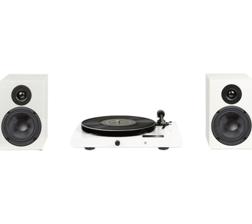 Pro-Ject Juke Box E1 Belt Drive Bluetooth Turntable & Speakers - White, White