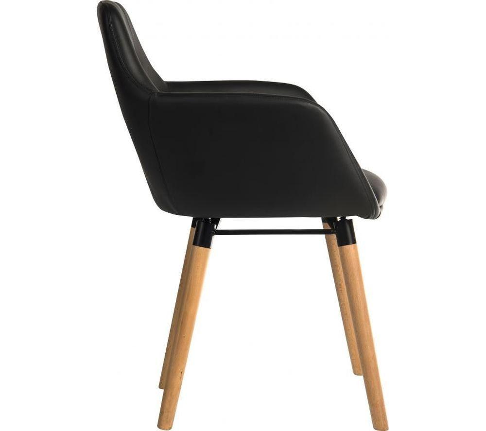 TEKNIK Four-Legged PU Reception Chair - Black image number 2 of 5