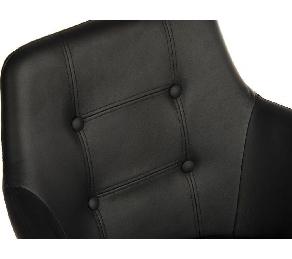 TEKNIK Four-Legged PU Reception Chair - Black image number 5 of 5
