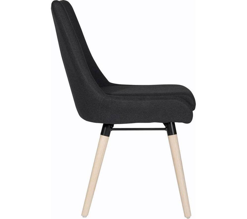 TEKNIK Welcome Brushed Fabric Reception Chair - Graphite, Set of 2 image number 3 of 6