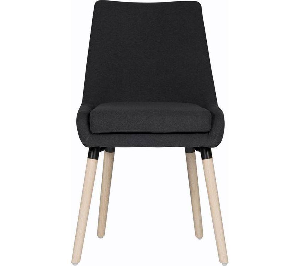 TEKNIK Welcome Brushed Fabric Reception Chair - Graphite, Set of 2 image number 4 of 6