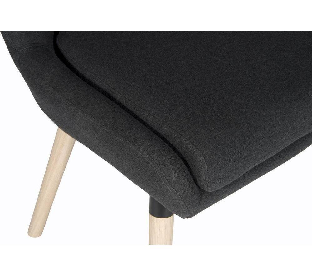 TEKNIK Welcome Brushed Fabric Reception Chair - Graphite, Set of 2 image number 6 of 6
