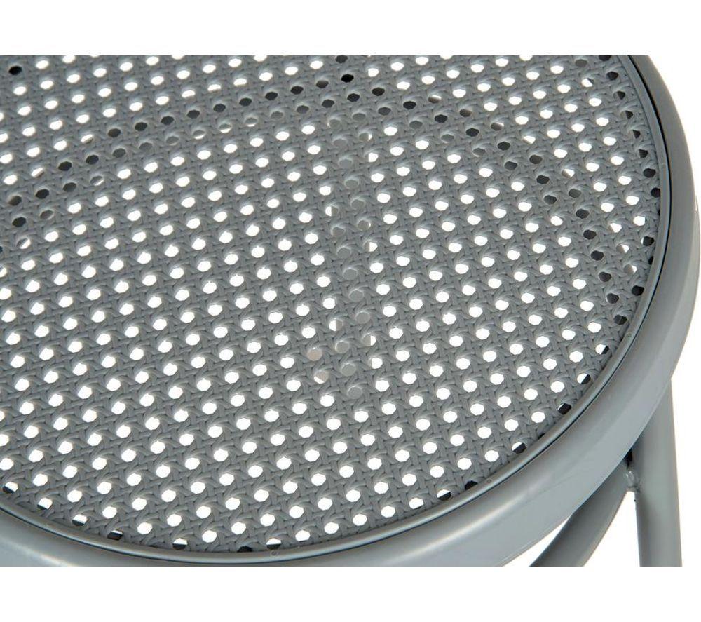 TEKNIK Urban Bistro Metal Chair - Dove Grey, Set of 4 image number 4 of 4