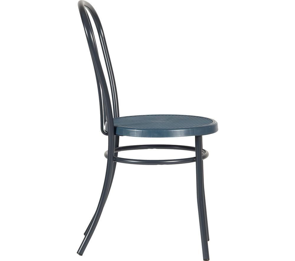 TEKNIK Urban Bistro Metal Chair - Blue, Set of 4 image number 2 of 3