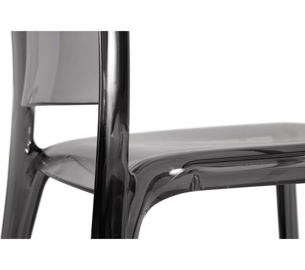 TEKNIK Clarity Polycarbonate Chair - Smoked, Set of 4 image number 3 of 6