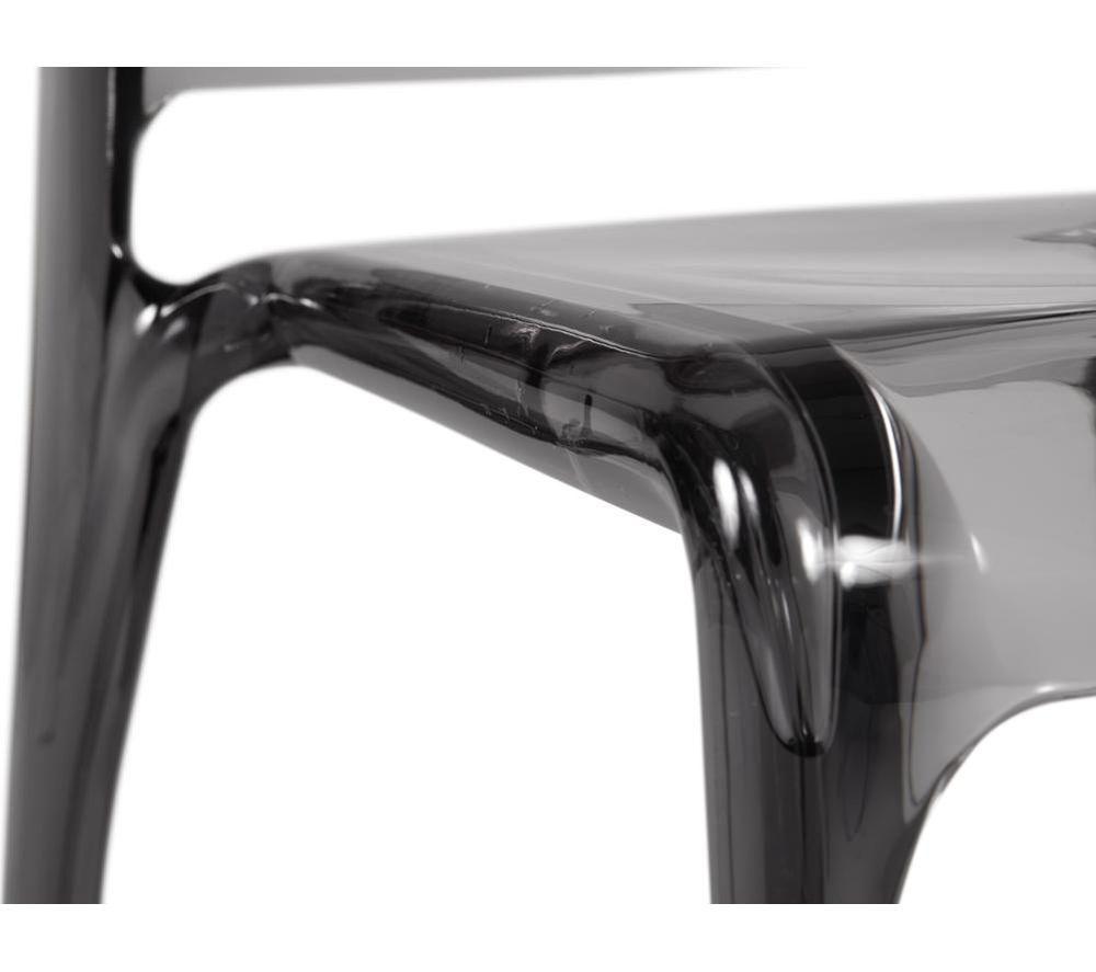 TEKNIK Clarity Polycarbonate Chair - Smoked, Set of 4 image number 4 of 6