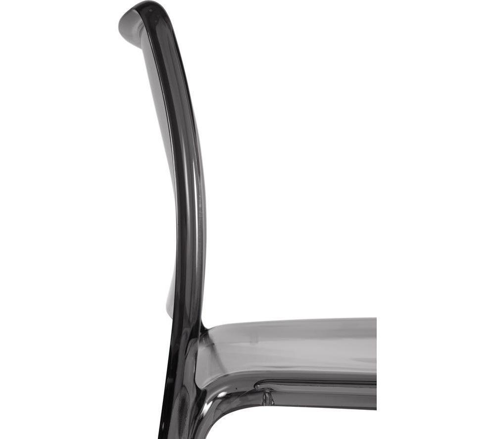 TEKNIK Clarity Polycarbonate Chair - Smoked, Set of 4 image number 5 of 6