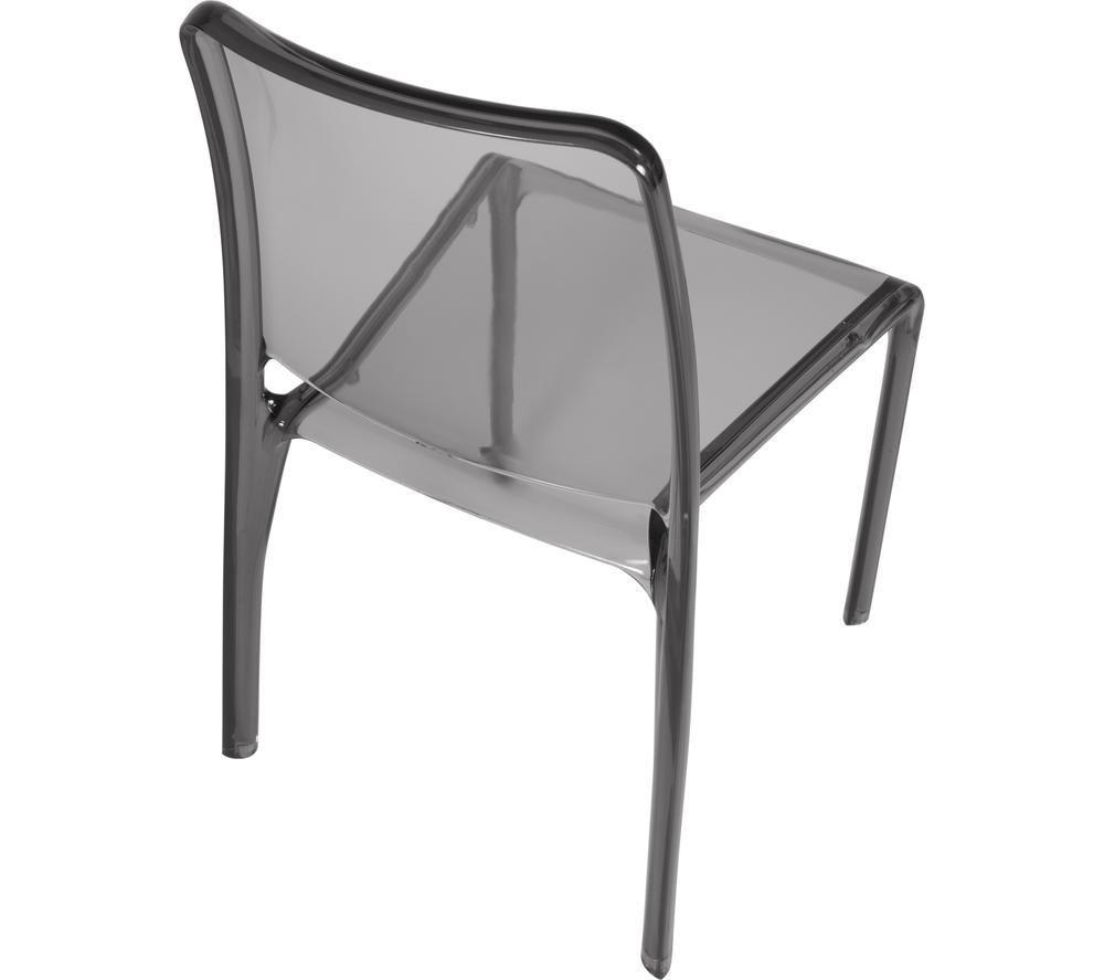 TEKNIK Clarity Polycarbonate Chair - Smoked, Set of 4 image number 6 of 6