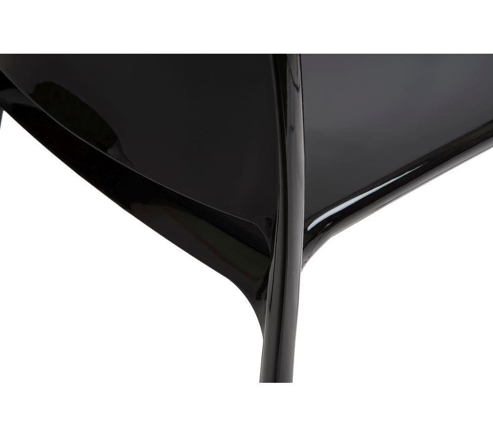 TEKNIK Clarity Polycarbonate Chair - Black, Set of 4 image number 3 of 5