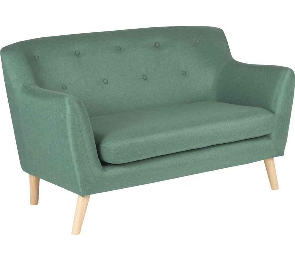 TEKNIK Skandi 2-Seater Fabric Sofa - Ocean Green