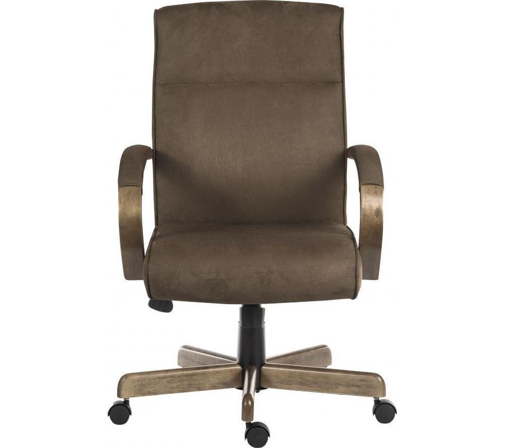 Teknik Glencoe Suede Tilting Executive Chair - Brown