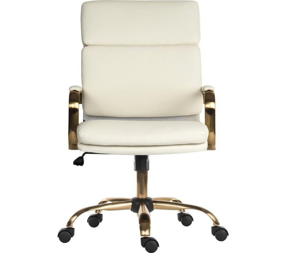 Teknik Vintage Leather Tilting Executive Chair - White