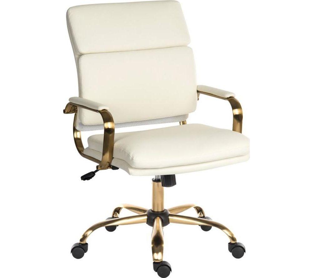 TEKNIK Vintage Leather Tilting Executive Chair - White image number 2 of 6