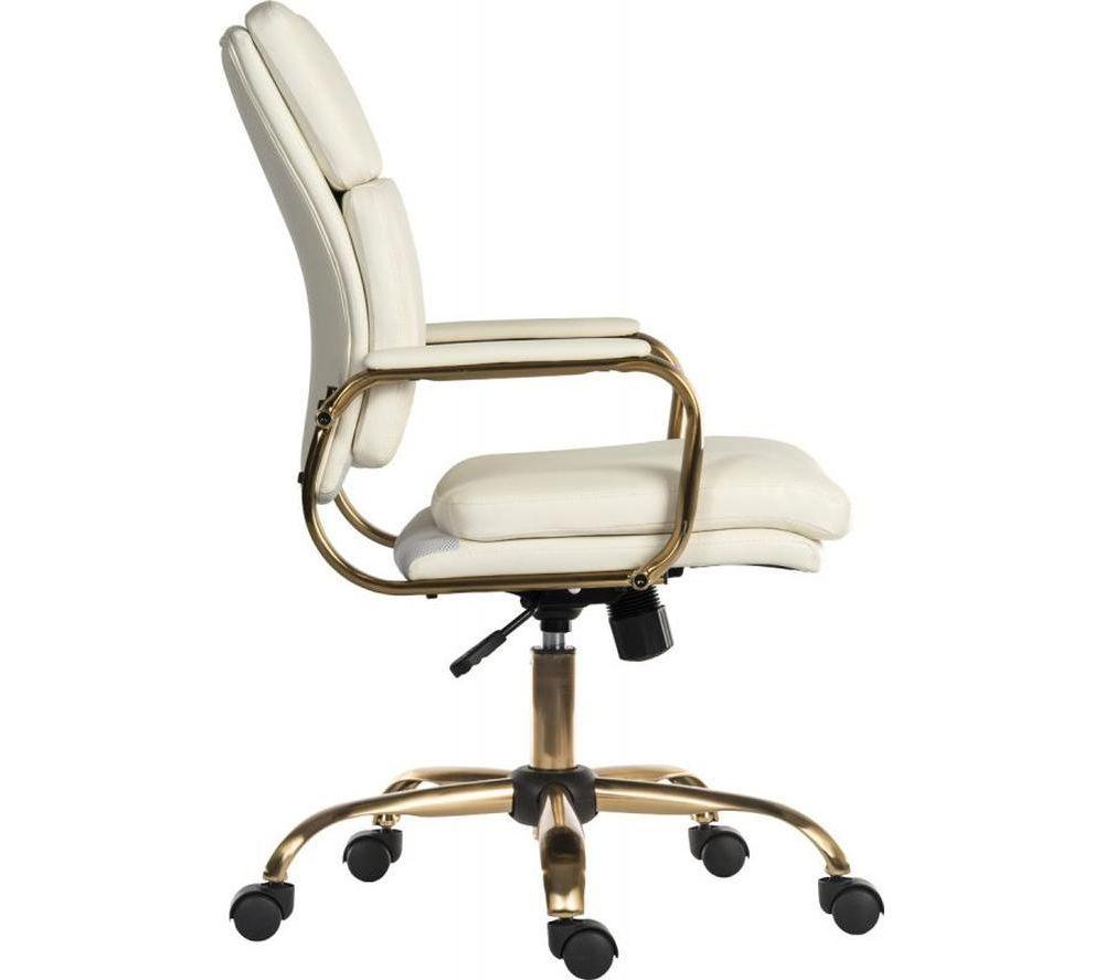 TEKNIK Vintage Leather Tilting Executive Chair - White image number 3 of 6