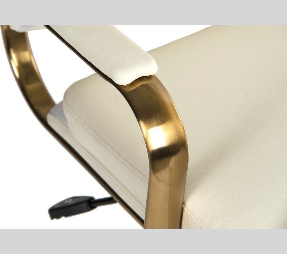 TEKNIK Vintage Leather Tilting Executive Chair - White image number 4 of 6