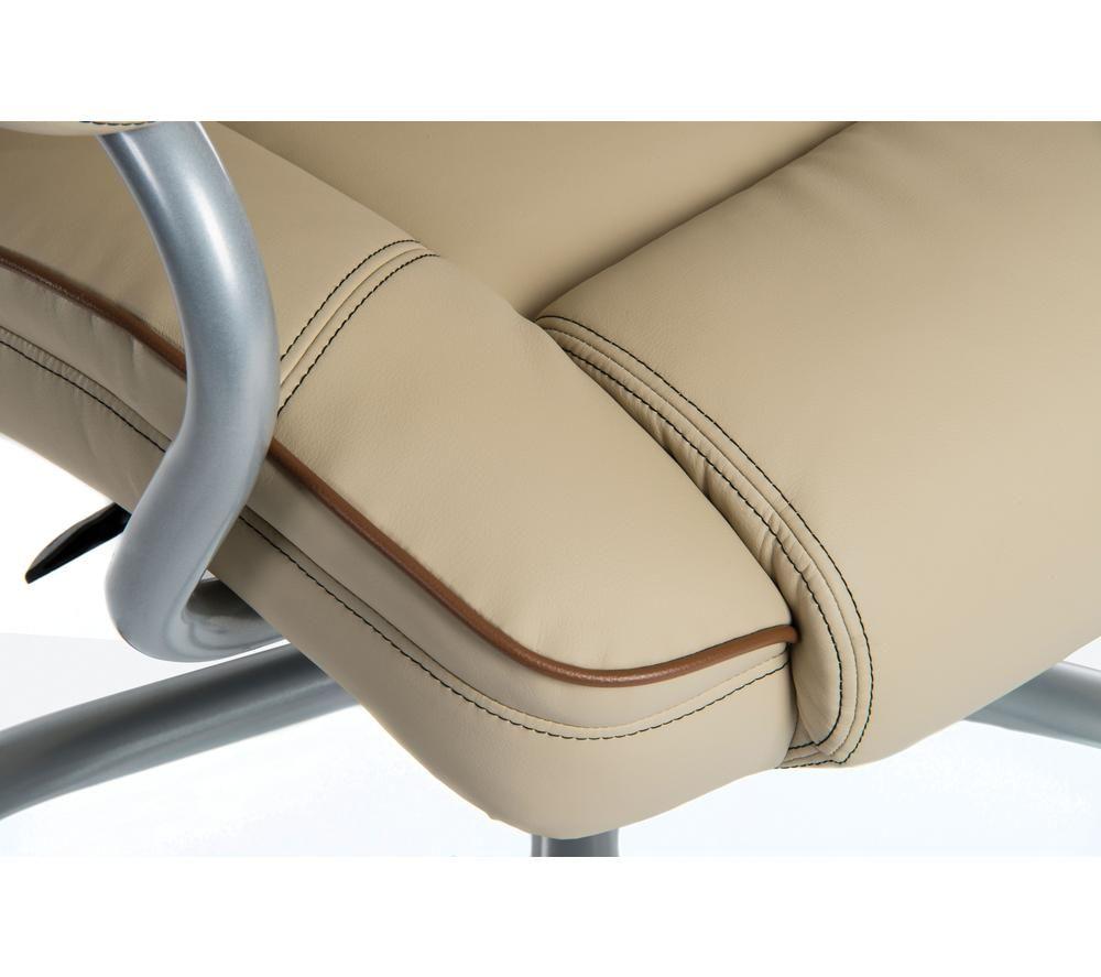 TEKNIK Goliath Duo Bonded Leather Tilting Executive Chair - Cream image number 2 of 5
