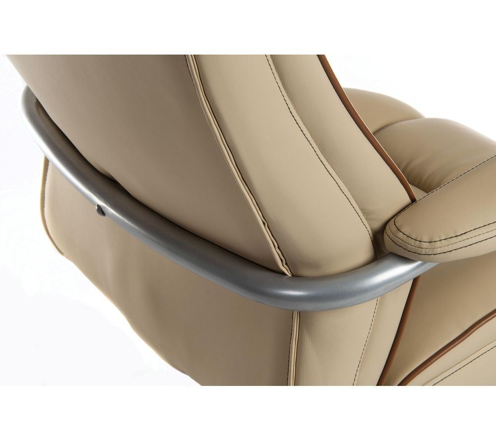 TEKNIK Goliath Duo Bonded Leather Tilting Executive Chair - Cream image number 3 of 5