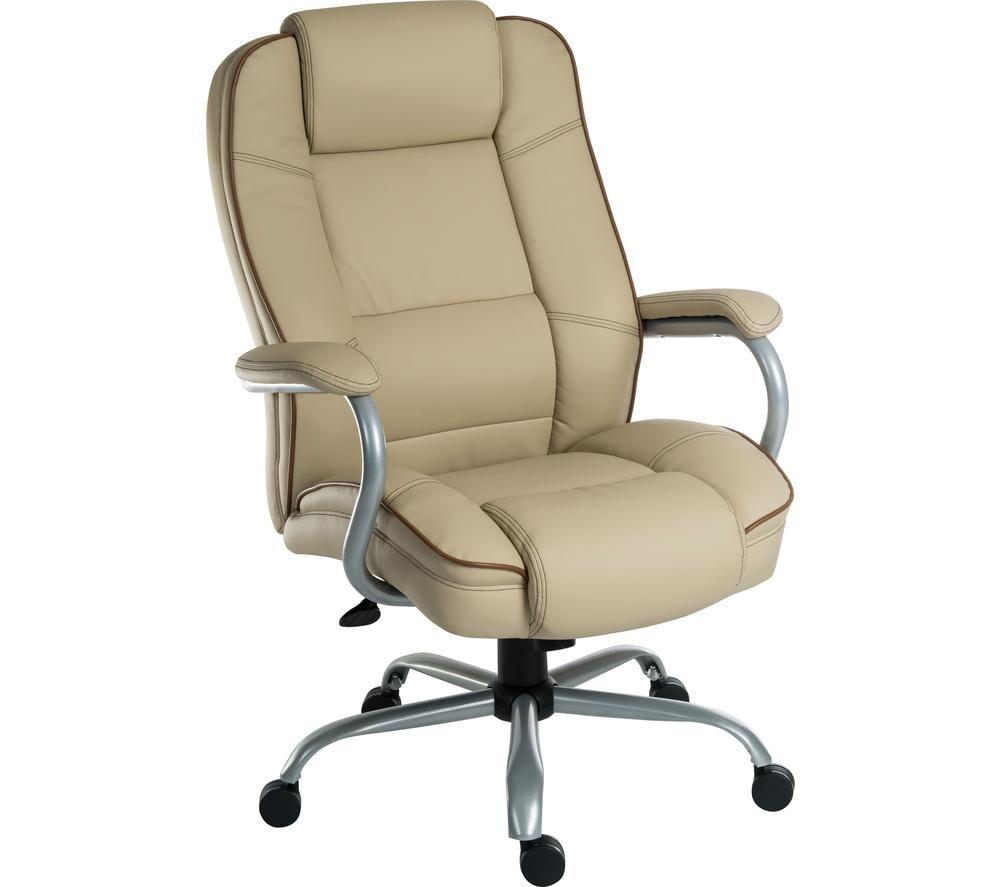 TEKNIK Goliath Duo Bonded Leather Tilting Executive Chair - Cream image number 4 of 5