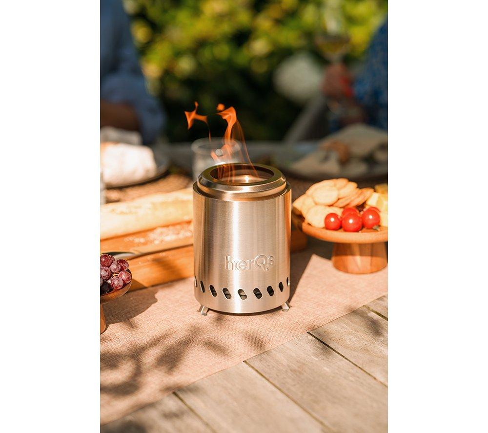 HERQS Smokeless Mini Fire Pit - Silver image number 2 of 10