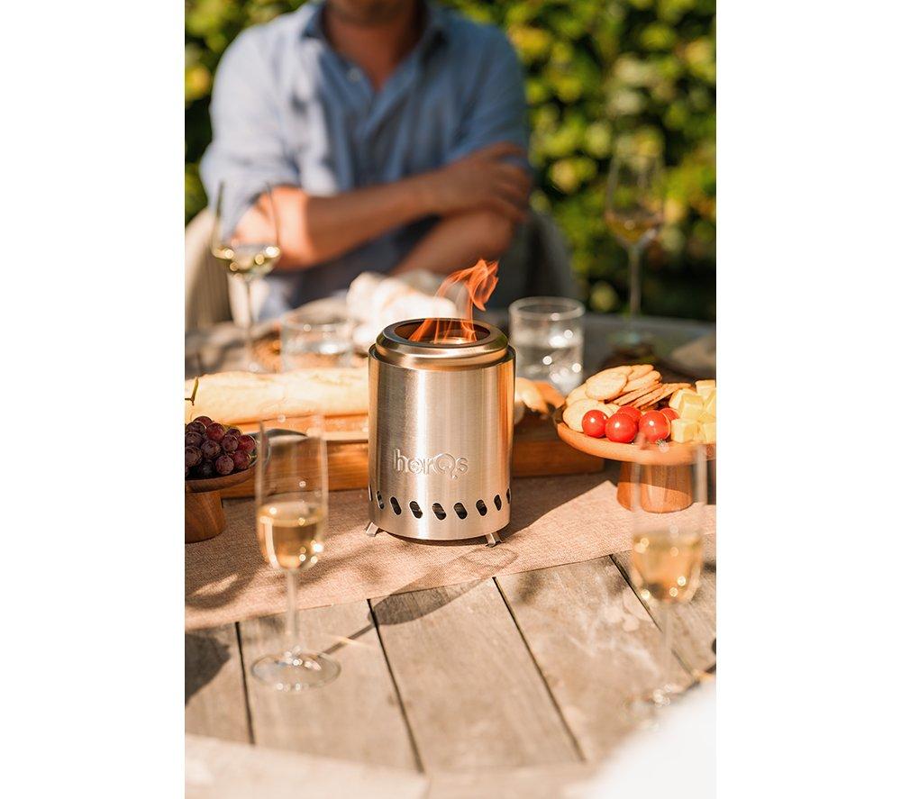 HERQS Smokeless Mini Fire Pit - Silver image number 3 of 10