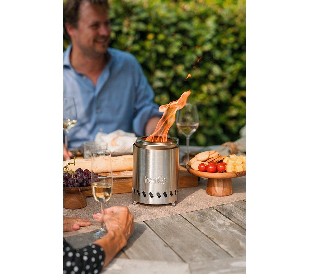 HERQS Smokeless Mini Fire Pit - Silver image number 4 of 10