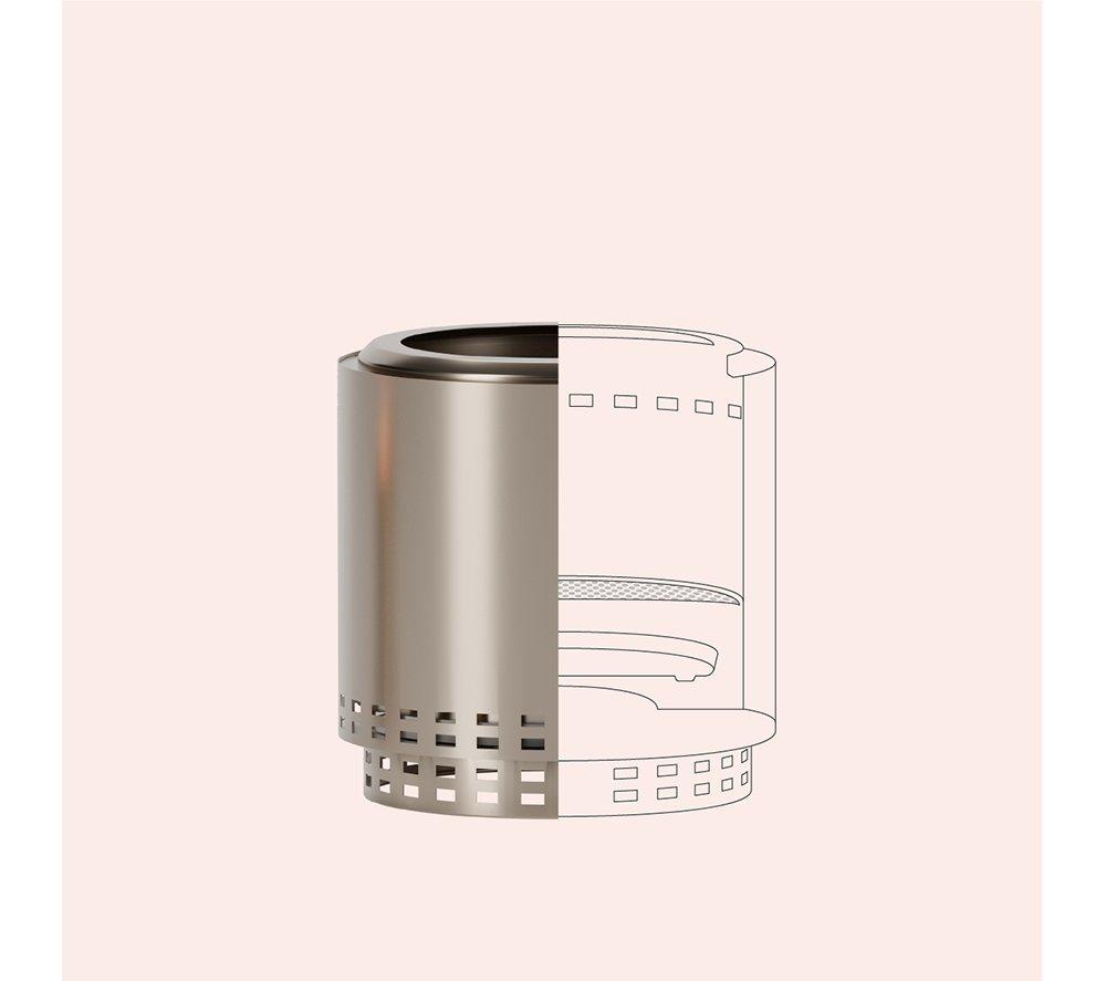 HERQS Smokeless Mini Fire Pit - Silver image number 6 of 10