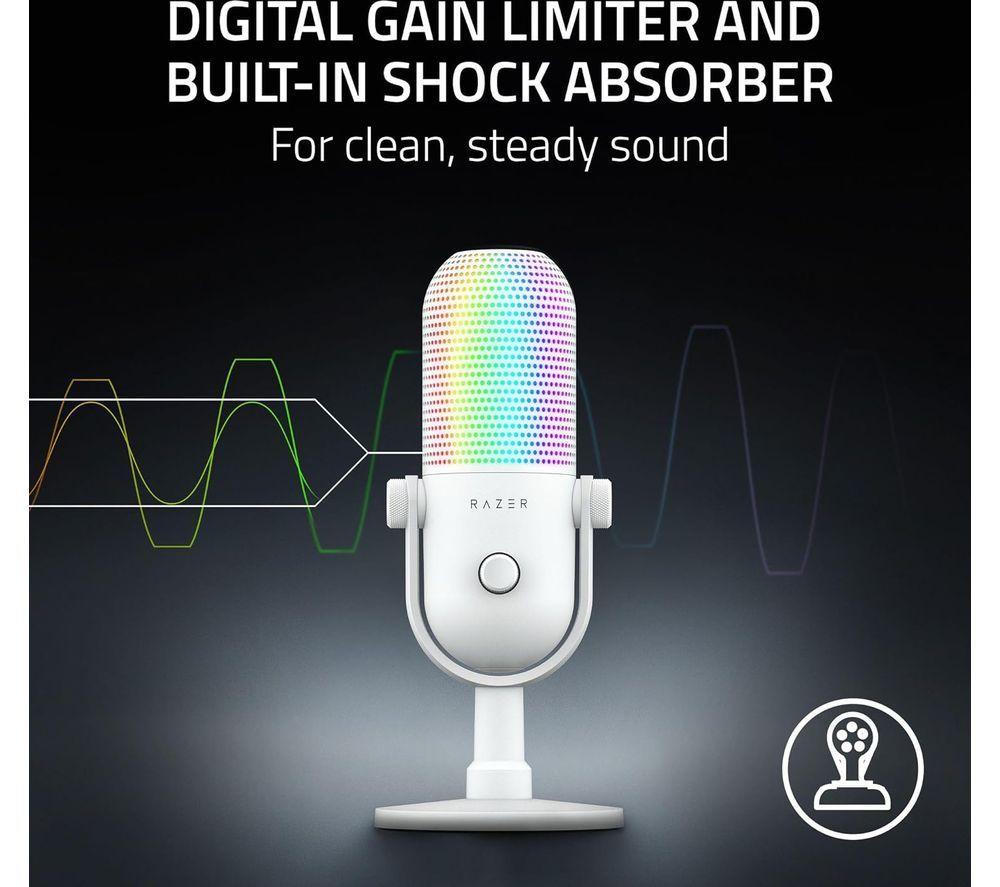 Buy RAZER Seiren V3 Chroma Microphone - White | Currys