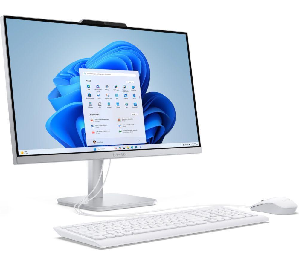 LENOVO A100 23.8" All-in-One PC - Intel&reg; Core i3-N305, 512 GB SSD, Cloud Grey image number 6 of 11