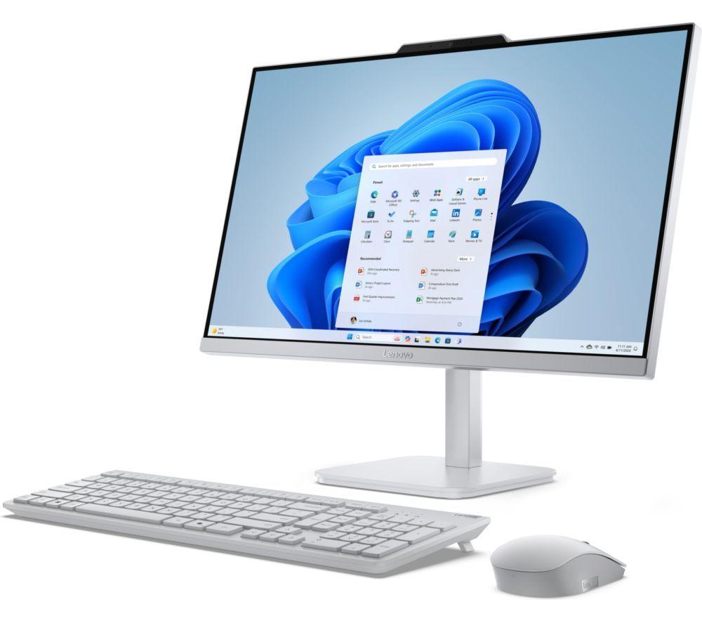 LENOVO A100 23.8" All-in-One PC - Intel&reg; Core i3-N305, 512 GB SSD, Cloud Grey image number 7 of 11