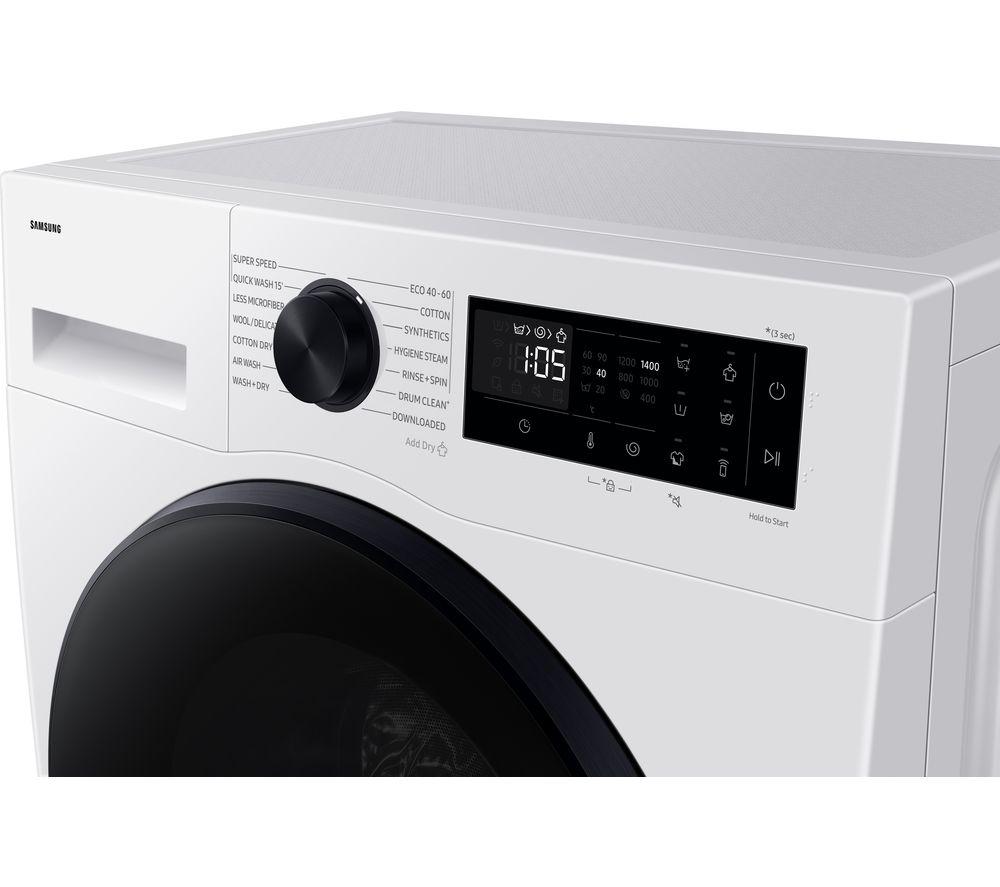 SAMSUNG Series 5 AI Energy Ecobubble WD90DG5G34BEEU WiFi-enabled 9 kg Washer Dryer - White image number 3 of 7