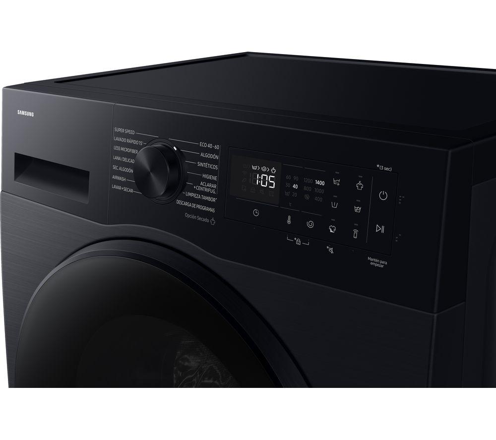 SAMSUNG Series 5 AI Energy Ecobubble WD90DG5G34BBEU WiFi-enabled 9 kg Washer Dryer - Black image number 3 of 6
