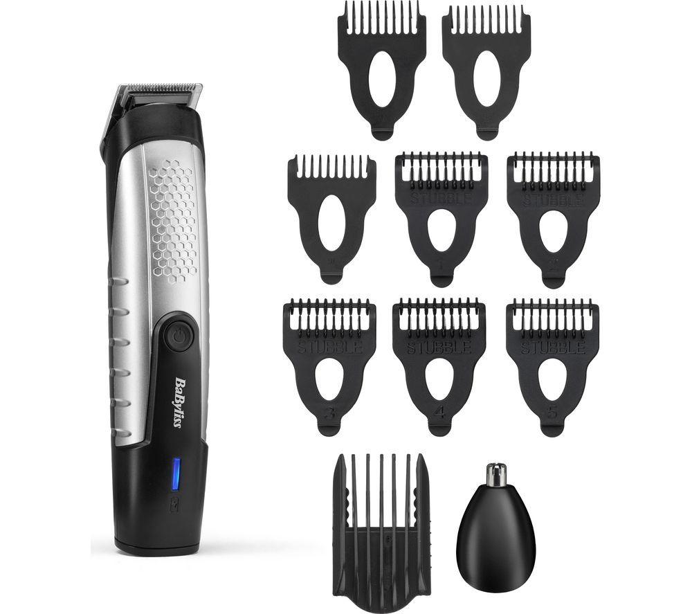 BABYLISS T812U Lithium Power Wet & Dry Beard Trimmer - Silver & Black