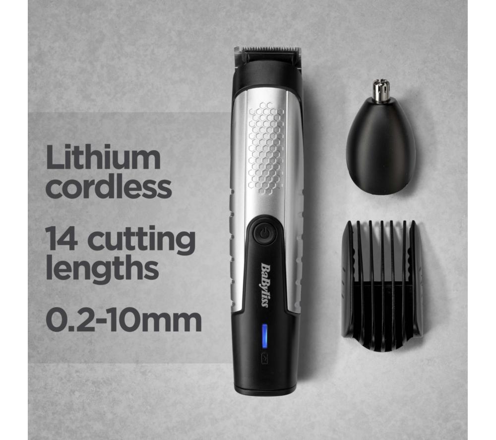 BABYLISS T812U Lithium Power Wet & Dry Beard Trimmer - Silver & Black image number 2 of 10