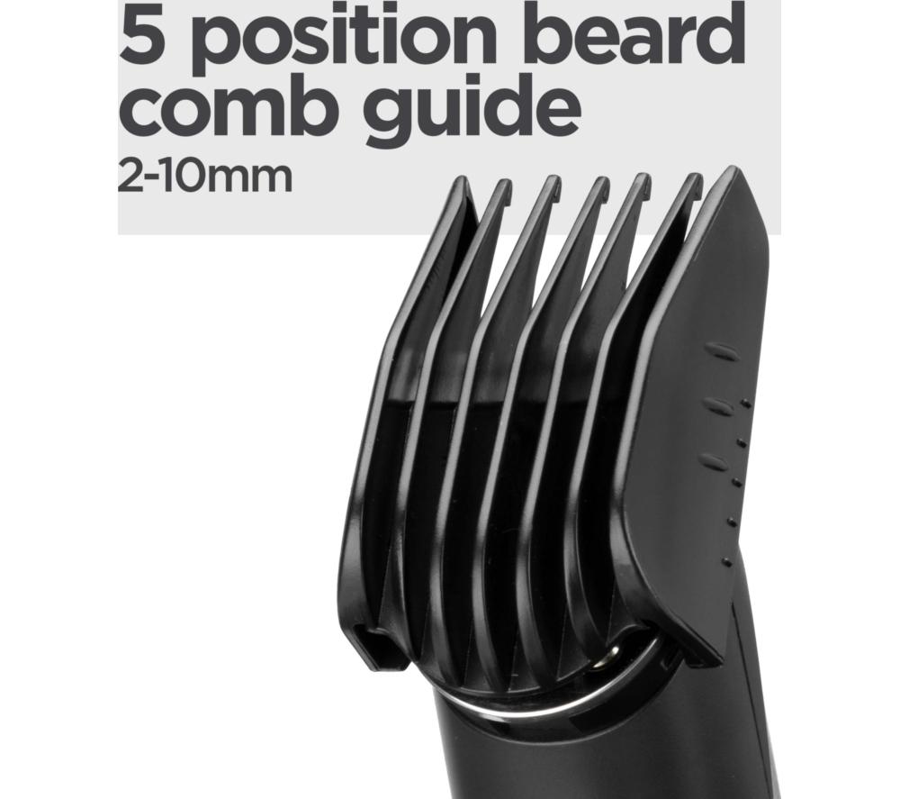 BABYLISS T812U Lithium Power Wet & Dry Beard Trimmer - Silver & Black image number 3 of 10