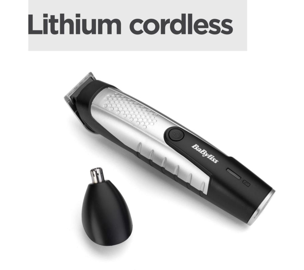 BABYLISS T812U Lithium Power Wet & Dry Beard Trimmer - Silver & Black image number 7 of 10