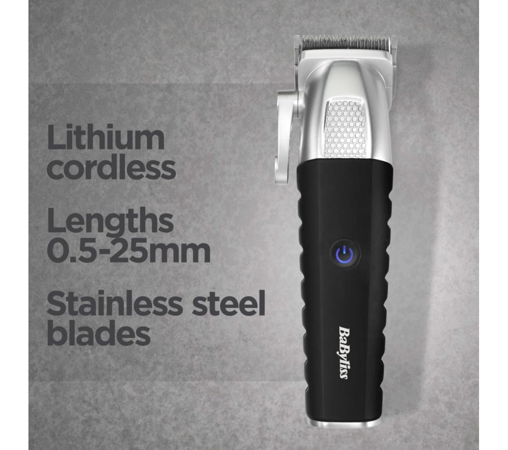 BABYLISS Lithium Power E812U Hair Clipper - Black & Silver image number 2 of 8