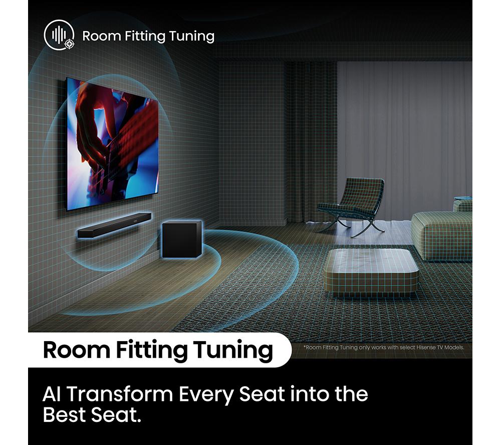 HISENSE AX3120Q 3.1.2 Wireless Sound Bar with Dolby Atmos & DTS Virtual:X image number 8 of 15