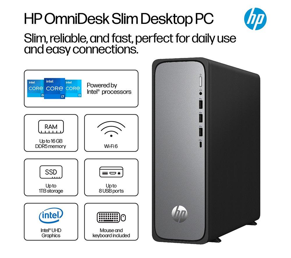 HP OmniDesk Slim S03-0001na Desktop PC - Intel&reg; Core&trade; i5, 512 GB SSD, Black image number 5 of 21