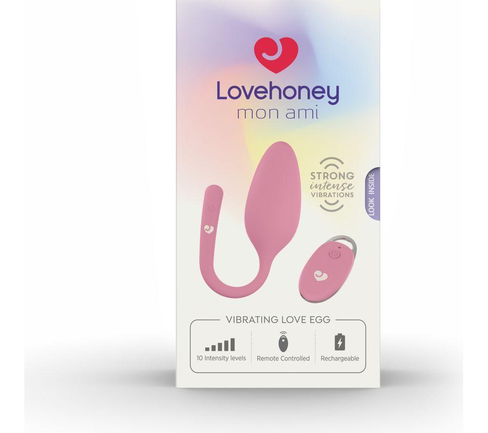 LOVEHONEY Mon Ami Vibrating Love Egg with Remote - Pink image number 2 of 6