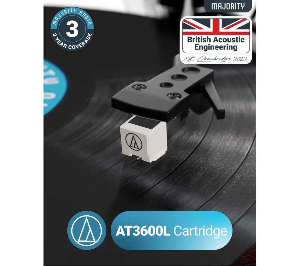 MAJORITY Moto Plus Belt Drive Bluetooth Turntable - Walnut image number 2 of 3