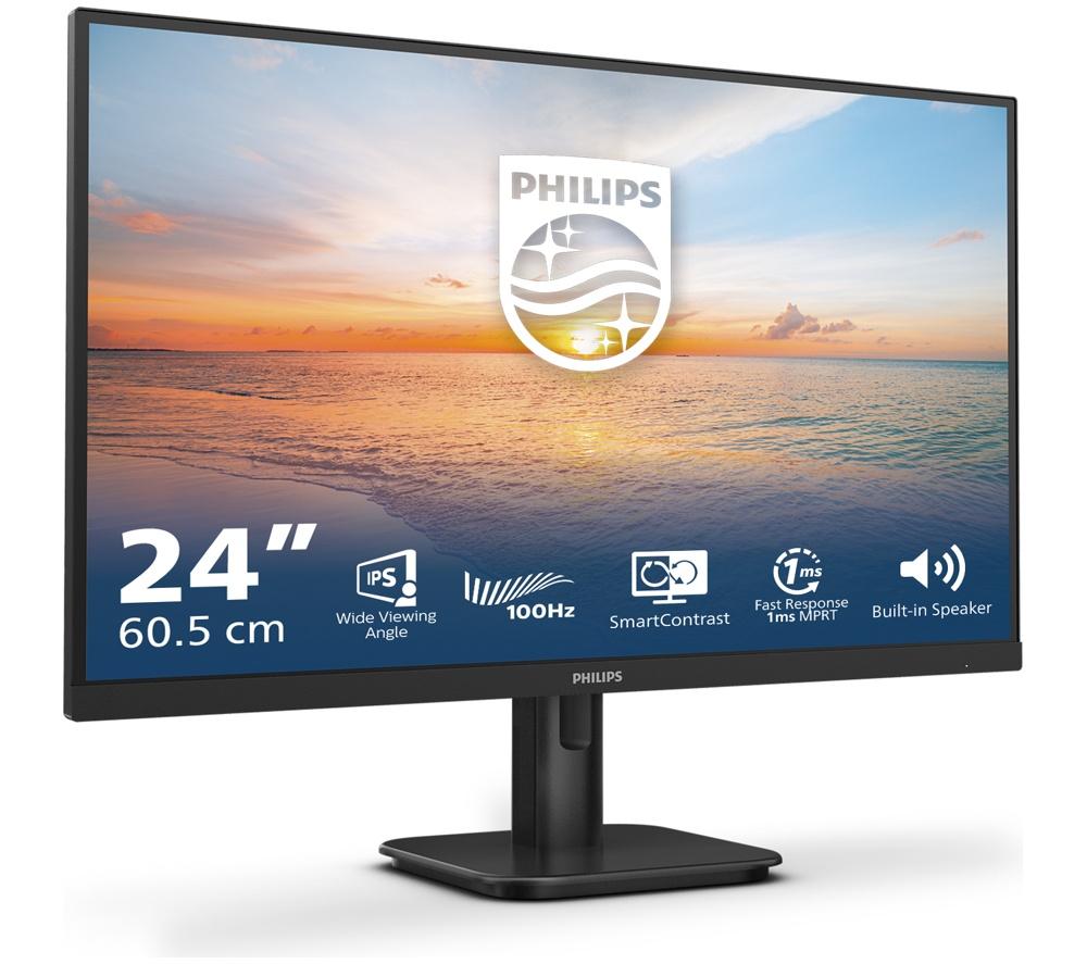 PHILIPS 24E1N1200A Full HD 24" IPS Monitor - Black image number 2 of 9