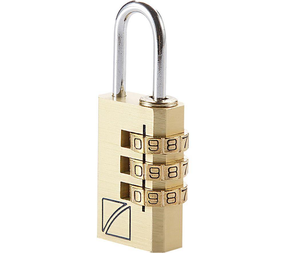 TRAVEL BLUE 3-Dial Combination Padlock - Gold