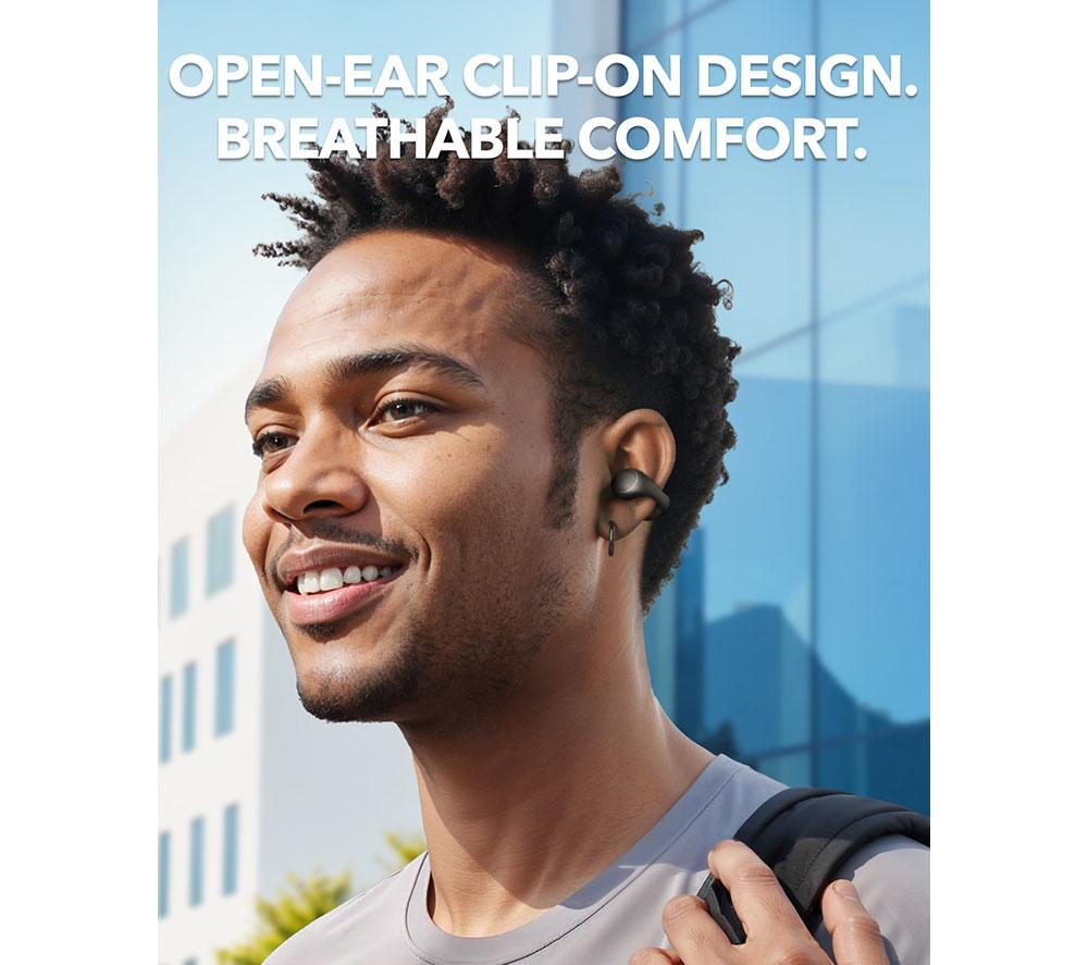 SOUNDCORE C40i Open-Ear Wireless Bluetooth Earbuds - Dark Grey image number 3 of 8