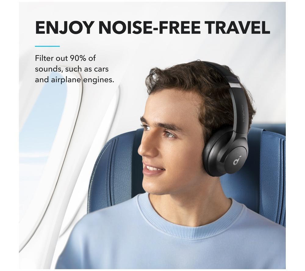 SOUNDCORE Q21i Wireless Bluetooth Noise-Cancelling Headphones - Black image number 4 of 10