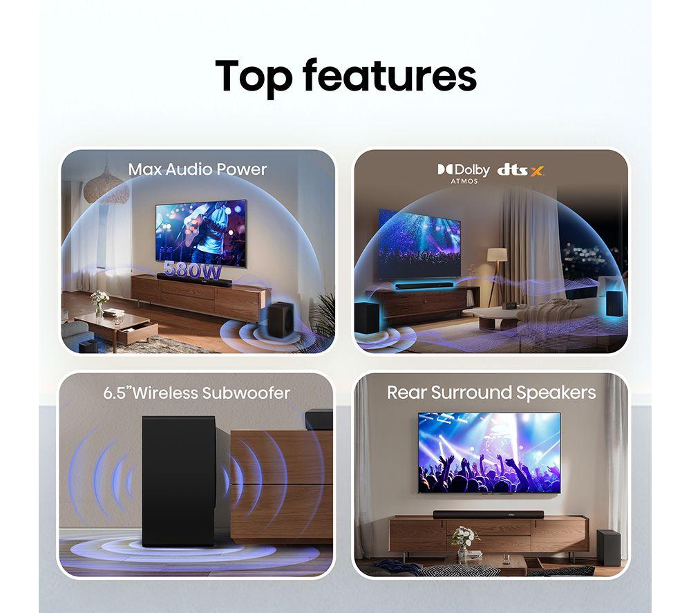 HISENSE AX5100Q 5.1 Wireless Sound Bar with Dolby Atmos image number 7 of 12