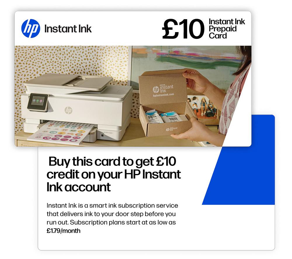HP Instant Ink Enrolment Card image number 2 of 7