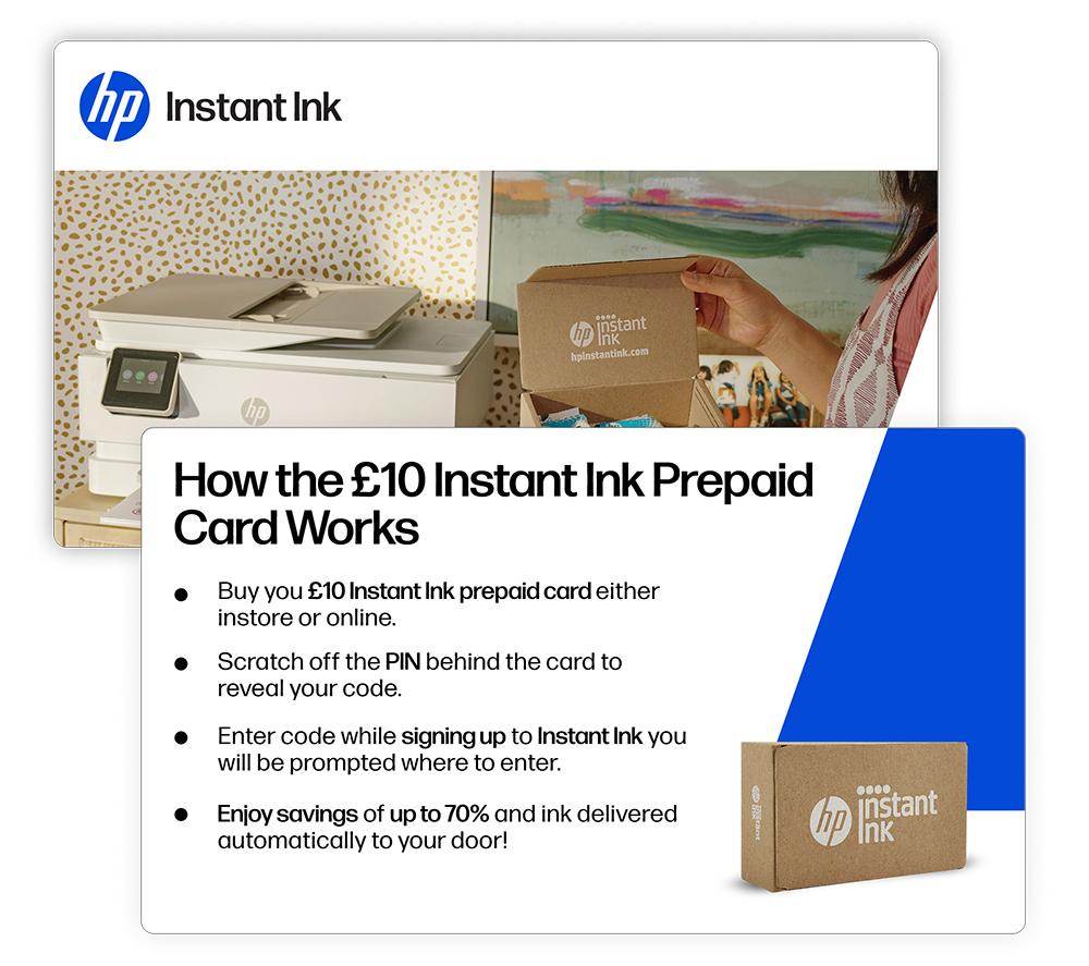 HP Instant Ink Enrolment Card image number 3 of 7